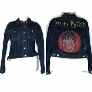 Harry Potter Custom Denim Jean Jacket Hand Paint